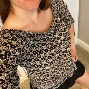 Express Geometric floral pattern blouse